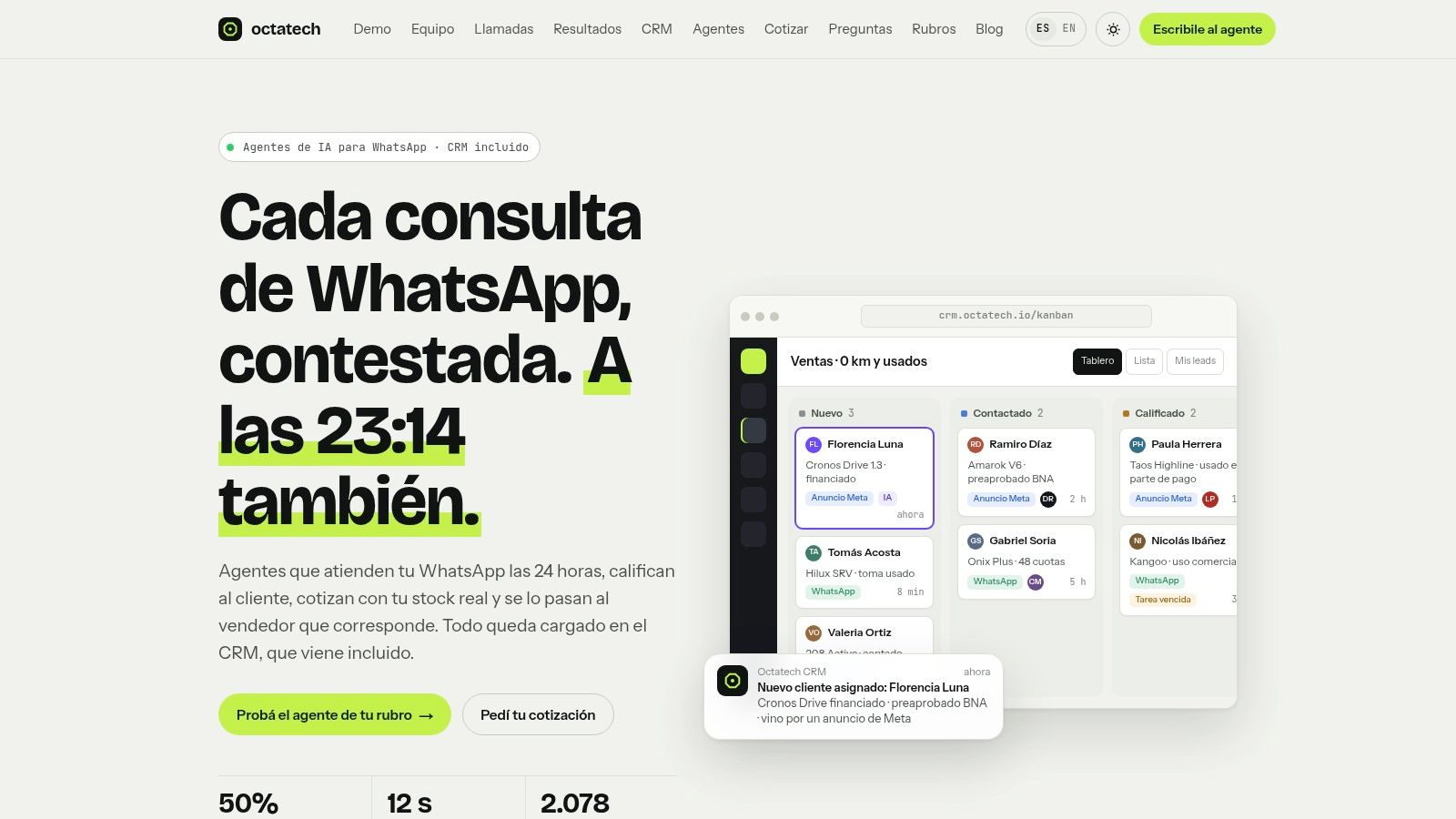 Screenshot from https://octatech.io